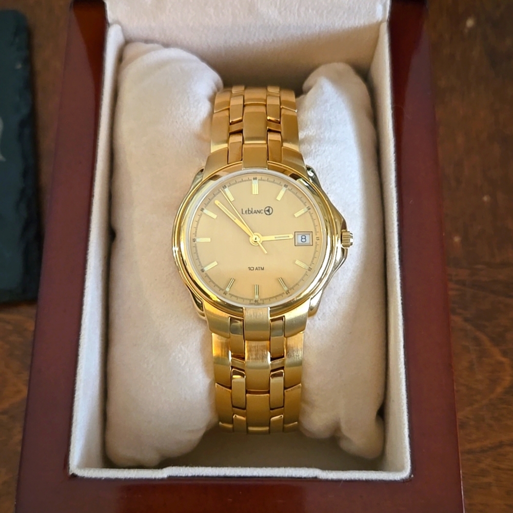 Leblanc Mens Goldtone Watch